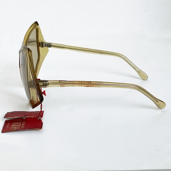 Vintage Jacques Fath Sunglasses Oversized New Old Stock Mod Retro Style Sunnies - Picture 6 of 10